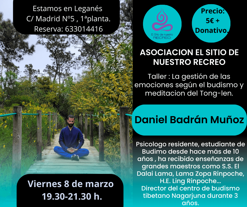 Taller: La gestión de las emociones según el budismo y meditacion del dar y recibir (tonglen)